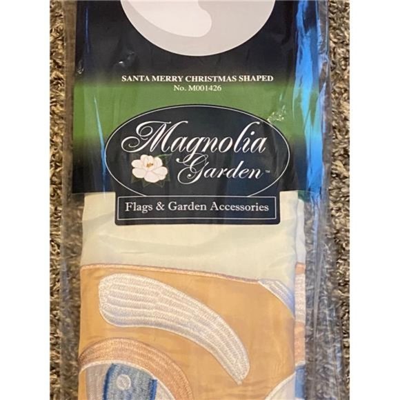 New Magnolia Garden Santa Merry Christmas Shaped Flag M001426 29" x 42" - Picture 10 of 10